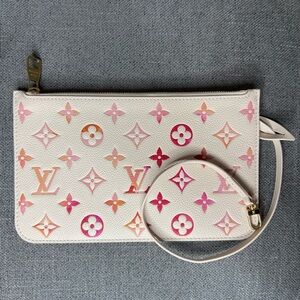 Louis Vuitton pochette Neverfull monogram leather SUNRISE AQUARELLE